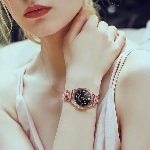 أحزمة ساعة EloBeth متوافقة مع Samsung Galaxy Watch 3 Band 41mm برونزي غامض من الفولاذ المقاوم للصدأ معدني Galaxy Watch 3 Bands ملحقات حزام الأعمال in Kuwait