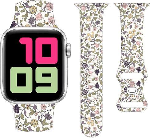 أحزمة ساعة رياضية متوافقة مع سوار ساعة Apple 38 مم 40 مم 41 مم للنساء والرجال، سوار معصم بديل من السيليكون الناعم القابل للتعديل لسلسلة iWatch 7 6 5 4 3 2 1 SE 2 in Kuwait