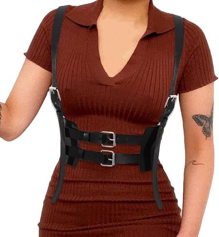 BODIY الشرير حزام خصر عريض أسود القوطي زي أحزمة النساء أحزمة تسخير الموضة ل الهذيان تأثيري التبعي in Kuwait