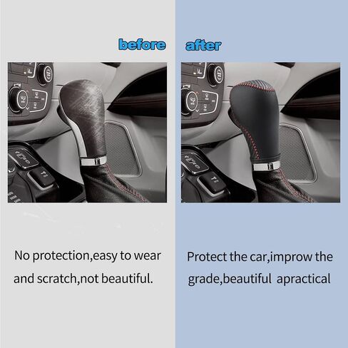Trim for Jeep Cherokee Compass Renegade Accessories Leather Auto Gear Shift Knob Cover Protector Trim Cap Sticker (B2) in Saudi Arabia