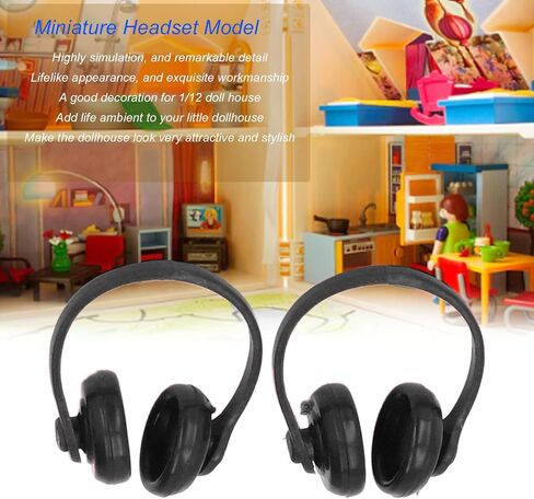 LBEC Dollhouse Headphones Model, Remarkable Details. (Black) in Saudi Arabia