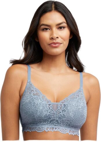 Bali Womens Lace Desire Wirefree Bra, M, Soft Blue Grey in Saudi Arabia