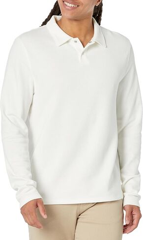 Vince Men's Dbl Knit Pique L/S Polo in Saudi Arabia