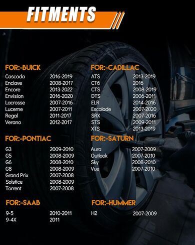 13598771 مستشعر ضغط الإطارات مناسب لـ: -GMC Acadia Savana Sierra Yukon لـ: -Chevrolet Silverado Impala Tahoe Traverse Suburban لـ: -Buick Cadillac ATS CTS Lacrosse Enclave 315 ميجا هرتز (4 عبوات) in Saudi Arabia