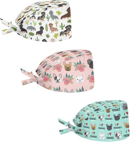 Babrukda 3 Pack Set Cap with Sweatband Adjustable Tie Back Hat Headgear Beanie Turban Hat in Saudi Arabia