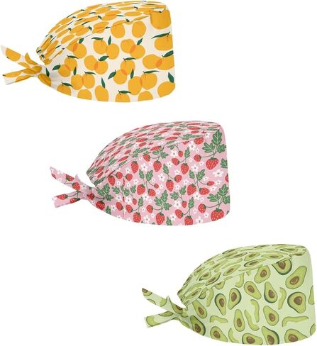 Babrukda 3 Pack Set Cap with Sweatband Adjustable Tie Back Hat Headgear Beanie Turban Hat in Saudi Arabia