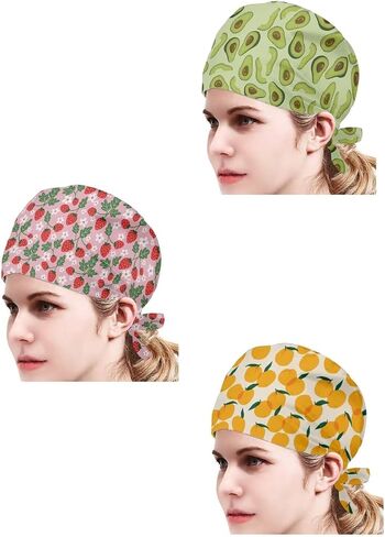 Babrukda 3 Pack Set Cap with Sweatband Adjustable Tie Back Hat Headgear Beanie Turban Hat in Saudi Arabia