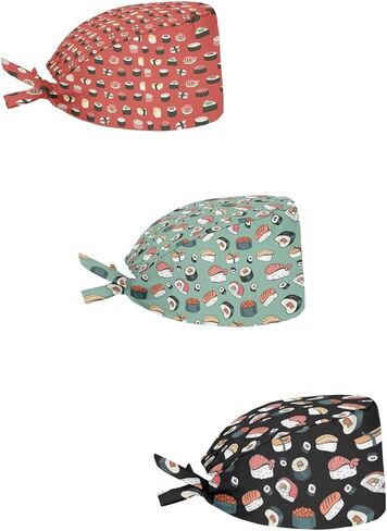 Babrukda 3 Pack Set Cap with Sweatband Adjustable Tie Back Hat Headgear Beanie Turban Hat in Saudi Arabia