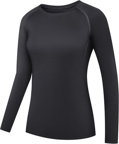 قمصان رياضية نسائية مضغوطة بأكمام طويلة للتمارين الرياضية سريعة الجفاف والجري واليوجا in Saudi Arabia