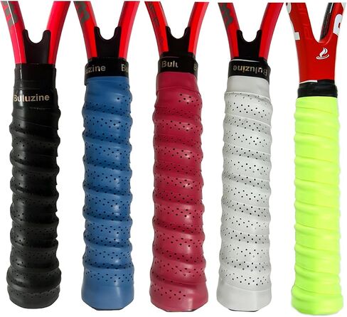 Racket Grip Tacky Tennis Grip Absorbent Anti-Slip Badminton Overgrip Pickleball Overgrip with Damping Ridges Overgrips 3pcs/5pcs in Saudi Arabia