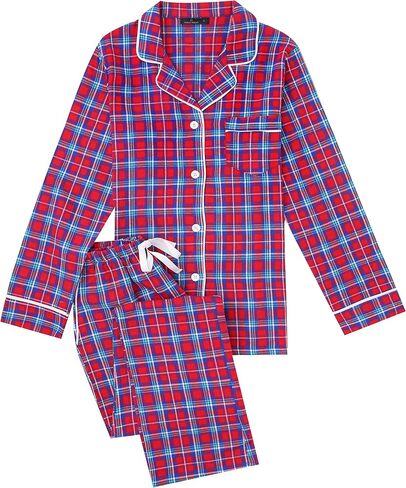 Noble Mount Flannel Pajamas for Women, 2Pc Lightweight Flannel Womens Pajama Sets in Saudi Arabia