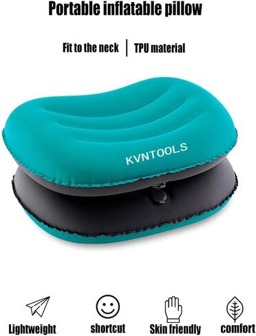 Camping Pillow-Compressible, Ultralight Inflatable,Compact, Comfortable, Ergonomic Inflating Pillows for Neck & Lumbar Support While Camp, Hiking(Navy Blue,with Anti Slip Straps) in Saudi Arabia