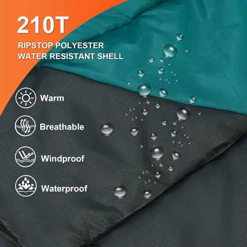 Northroad Mummy Sleeping Bag 14-59 ℉, 3-4 Season Warm & Cool Weather, Summer Spring Fall Lightweight Washable Sleeping Bag for Outdoor Camping Hiking Travel Hunting in Saudi Arabia