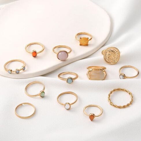 CSIYANJRY99 Gold Bohemian Knuckle Ring Set for Women Girls, Vintage Stacked Delicate Knuckle Finger Gold Jewelry Set With Star-moon Butterfly and Sparkling Crystal Rhinestone Ring in Saudi Arabia