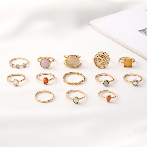 CSIYANJRY99 Gold Bohemian Knuckle Ring Set for Women Girls, Vintage Stacked Delicate Knuckle Finger Gold Jewelry Set With Star-moon Butterfly and Sparkling Crystal Rhinestone Ring in Saudi Arabia