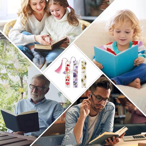 سيبا المرجعية الجمالية صفحة الكتاب حامل الملحقات 3 قطع علامات شفافة الراتنج زهرة علامات شرابة اليدوية الصحافة الضغط الزهور الجميلة هدية عيد ميلاد للمعلمات الفتيات in Saudi Arabia