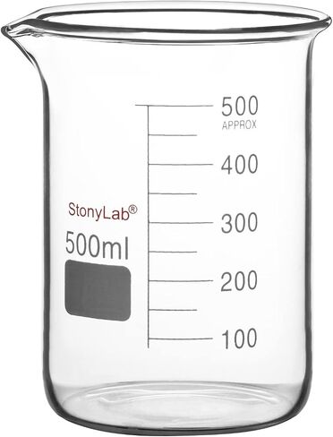 stonylab Glass Beaker, 1 Pack Borosilicate Glass Graduated Low Form Griffin Beaker with Pouring Spout Lab Beaker, 5000 ml in Saudi Arabia