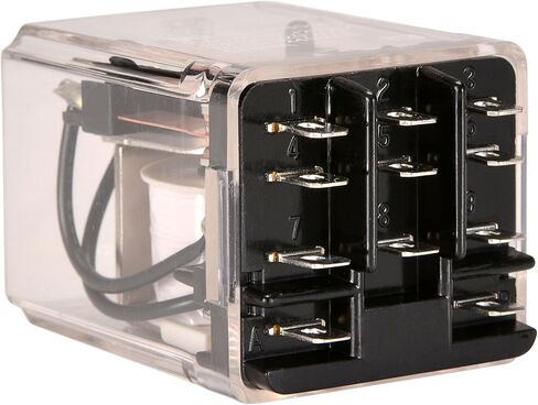 NTE Electronics R10-14D10-12 Series R10 مرحل تيار متردد للأغراض العامة، ترتيب اتصال 3PDT-NO، 10 أمبير، 12 فولت تيار مستمر in Saudi Arabia