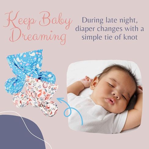 Newborn Knotted Gown Nightgown Soft Sleeper Gown with Hat Set for Baby Boy or Girl-2 Pieces in Saudi Arabia