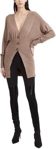 BCBGMAXAZRIA Women's Relaxed Ribbed Cardigan with Buttons in Saudi Arabia