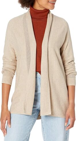 Foxcroft Women's Long Sleeve Mixedstitch Cardigan in Saudi Arabia