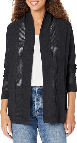 Foxcroft Women's Long Sleeve Mixedstitch Cardigan in Saudi Arabia