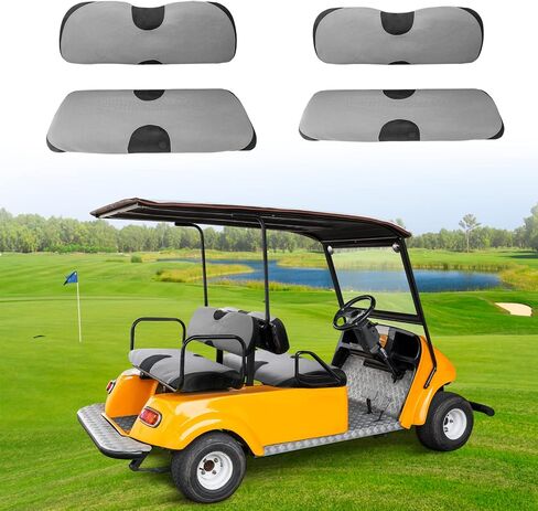 Golf Cart Seat Cover, Front Seat and Rear Set Cover, Universal Golf Cart Seat Cover Kit Fit for 4/2+2 Passengers Golf Cart EZGO TXT RXV Club Car Yamaha, Breathable Washable Easy Install in Saudi Arabia