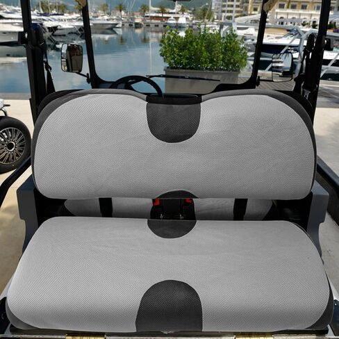 Golf Cart Seat Cover, Front Seat and Rear Set Cover, Universal Golf Cart Seat Cover Kit Fit for 4/2+2 Passengers Golf Cart EZGO TXT RXV Club Car Yamaha, Breathable Washable Easy Install in Saudi Arabia