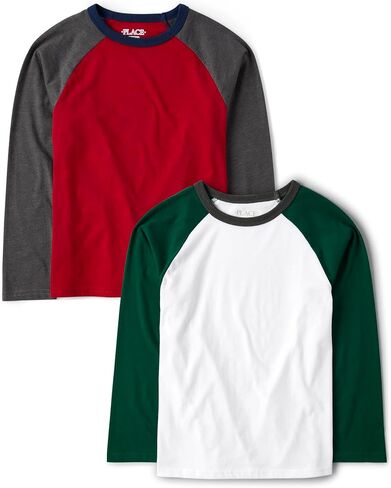 The Children's Place Boys' 2 Pack Long Sleeve Fashion T-Shirts 2-Pack in Saudi Arabia