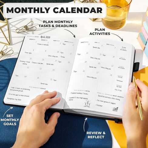 Clever Fox Planner Premium Edition – Undated Luxurious Weekly & Monthly Planner to Increase Productivity and Hit Your Goals – Organizer – Start Anytime, A5, Lasts 1 Year, Black (Weekly) in Saudi Arabia