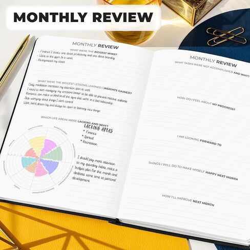 Clever Fox Planner Premium Edition – Undated Luxurious Weekly & Monthly Planner to Increase Productivity and Hit Your Goals – Organizer – Start Anytime, A5, Lasts 1 Year, Black (Weekly) in Saudi Arabia