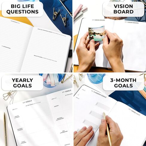 Clever Fox Planner Premium Edition – Undated Luxurious Weekly & Monthly Planner to Increase Productivity and Hit Your Goals – Organizer – Start Anytime, A5, Lasts 1 Year, Black (Weekly) in Saudi Arabia