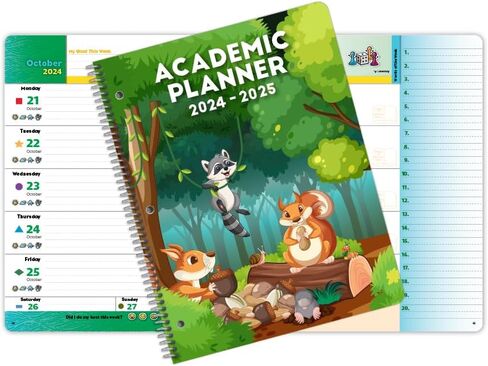 مخطط طلاب المرحلة الابتدائية مؤرخ 2024-2025 للعام الدراسي الأكاديمي، دفتر تاريخ كبير (8.5 بوصة × 11 بوصة) مع غطاء كتلة أساسي كلاسيكي in Kuwait