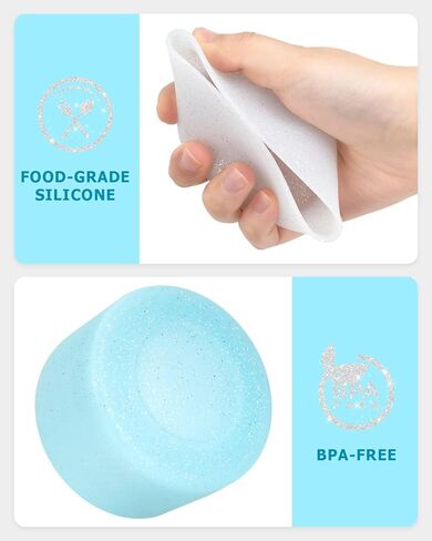 عبوتان من الأغطية السفلية للأحذية المصنوعة من السيليكون اللامعة لكأس Stanley Quencher H2.0 سعة 20-40 أونصة، وستانلي IceFlow Flip 20 أونصة 30 أونصة، وقارورة مياه مائية 12-24 أونصة (فضي شفاف) in Kuwait