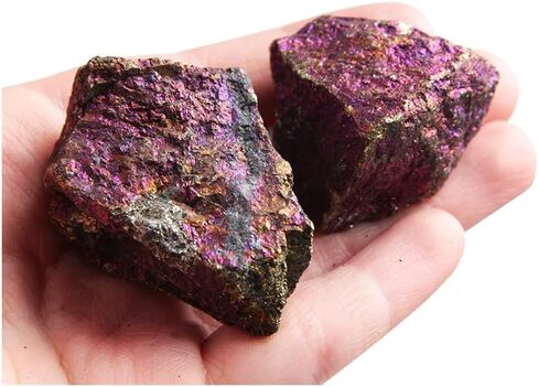 2Pcs 3-4.5 cm Chalcopyrite Collection Peacock Ore Mineral Specimens in Saudi Arabia