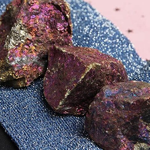 2Pcs 3-4.5 cm Chalcopyrite Collection Peacock Ore Mineral Specimens in Saudi Arabia