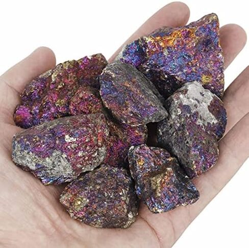 2Pcs 3-4.5 cm Chalcopyrite Collection Peacock Ore Mineral Specimens in Saudi Arabia