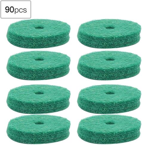 Piano Felt Pads, 22mm Piano Felt Cushion Piano Felt Washers Piano Leveling Key Washers Piano Regulating Tools Keyboard Balance Washers Piano Parts Replacement Green 90pcs/Set Piano Parts Piano Felt in Saudi Arabia