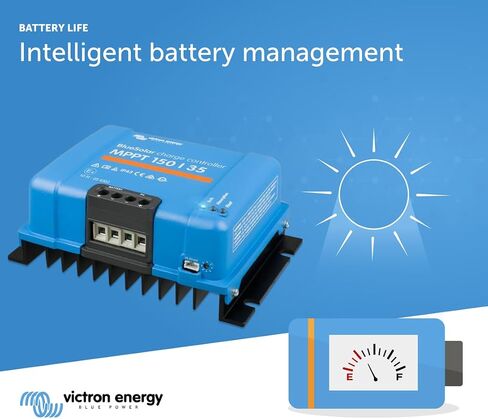 Victron Energy BlueSolar MPPT Solar Charge Controller - Charge Controllers for Solar Panels - 150V, 35 amp, 12/24/36/48-Volt in Saudi Arabia