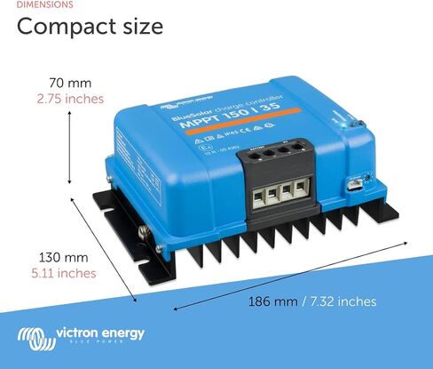 Victron Energy BlueSolar MPPT Solar Charge Controller - Charge Controllers for Solar Panels - 150V, 35 amp, 12/24/36/48-Volt in Saudi Arabia