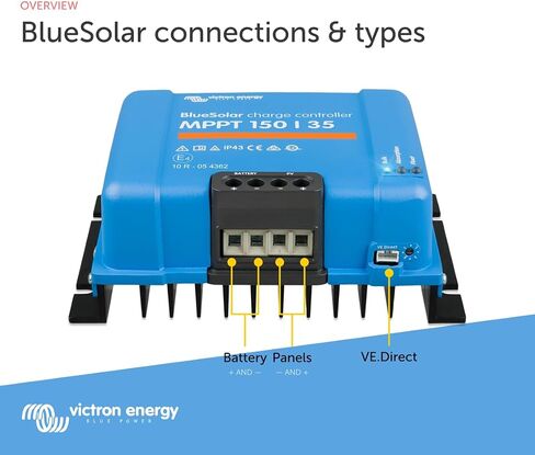 Victron Energy BlueSolar MPPT Solar Charge Controller - Charge Controllers for Solar Panels - 150V, 35 amp, 12/24/36/48-Volt in Saudi Arabia