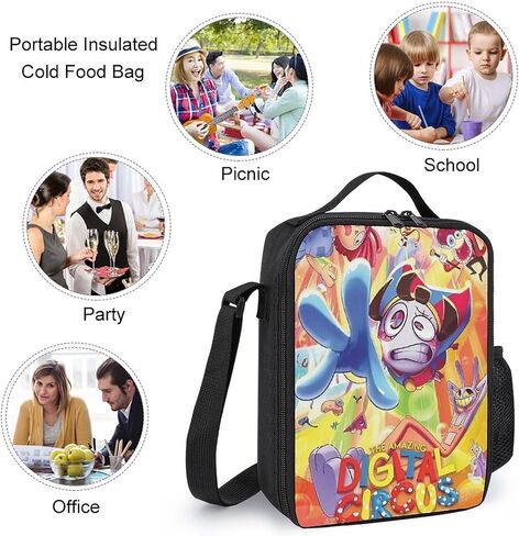 Cute Circus Backpack Pencil Case Lunch Bag 3 Piece Set Cartoon Toddler Backpack 17" Amazing Leisure Travel Bag for Boys Girls (Style2) in Saudi Arabia