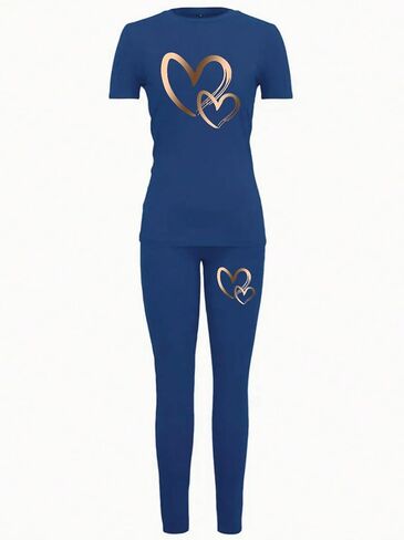 SOLY HUX Women's Casual 2 Piece Outfit Short Sleeve T-shirt and Pants Tracksuit Summer Matching Sets in Saudi Arabia