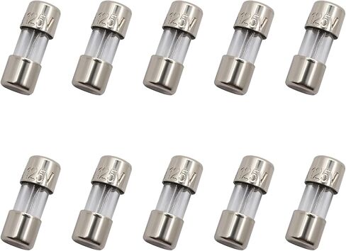 10 عبوات F5AL صمامات زجاجية سريعة النفخ 5A 5amp 125V زجاج 0.14 × 0.39 بوصة / 3.6 × 10 مم (125 فولت) (F5A) in Kuwait