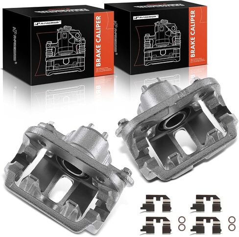 A-Premium Disc Brake Caliper Assembly with Bracket Compatible with Select Acura Models - TL 2009 2010 2011 2012 2013 2014, V6 3.5L/V6 3.7L - Rear Driver and Passenger Side, 2-PC Set in Saudi Arabia