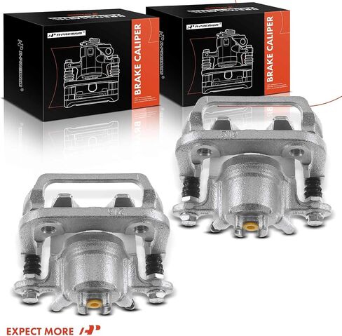A-Premium Disc Brake Caliper Assembly with Bracket Compatible with Select Acura Models - TL 2009 2010 2011 2012 2013 2014, V6 3.5L/V6 3.7L - Rear Driver and Passenger Side, 2-PC Set in Saudi Arabia