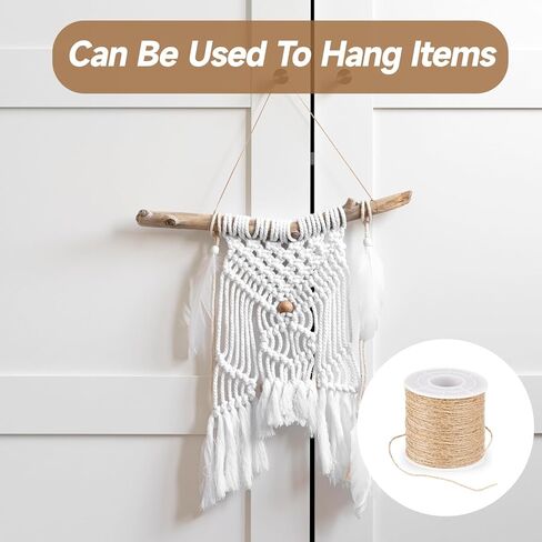 100 متر/328 قدم من حبل القنب، حبل القنب، مادة خرز، خيوط الجوت الرقيقة، خيوط القنب، خيوط القنب للحرف اليدوية، خيوط النايلون، خيوط القنب للحرف اليدوية، خيوط القنب لصنع المجوهرات، الحرف اليدوية (1 مم) in Kuwait