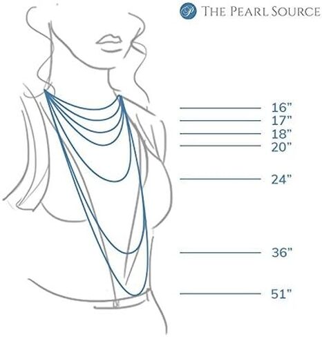 قلادة من اللؤلؤ الأبيض 14 قيراط من الذهب 8-9 مم بجودة AAAA من اللؤلؤ المستزرع في المياه العذبة البيضاء للنساء بطول 36 بوصة in Kuwait