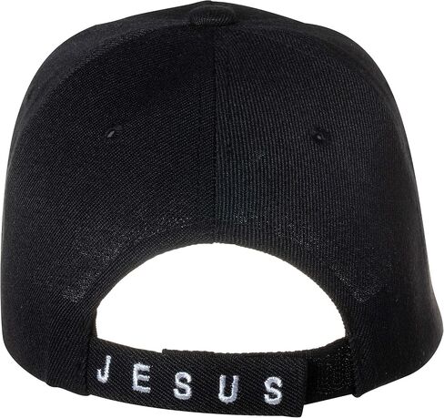 Artisan Owl Man of Faith Jesus Hat Religious Bible Christian Gift - Embroidered Cap (Black) in Saudi Arabia