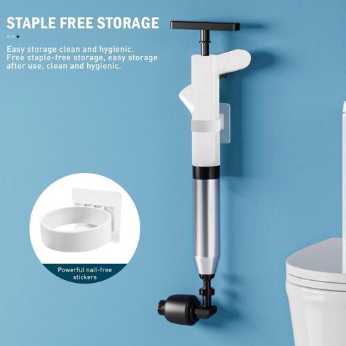 DUEBEL Drain Clog Remover Drain Snake Toilet Plunger with Holder Snake Drain Clog Remover Plungers for Bathroom Toilet Unblocker Sink Plunger Plumbing Snake (Black) in Saudi Arabia